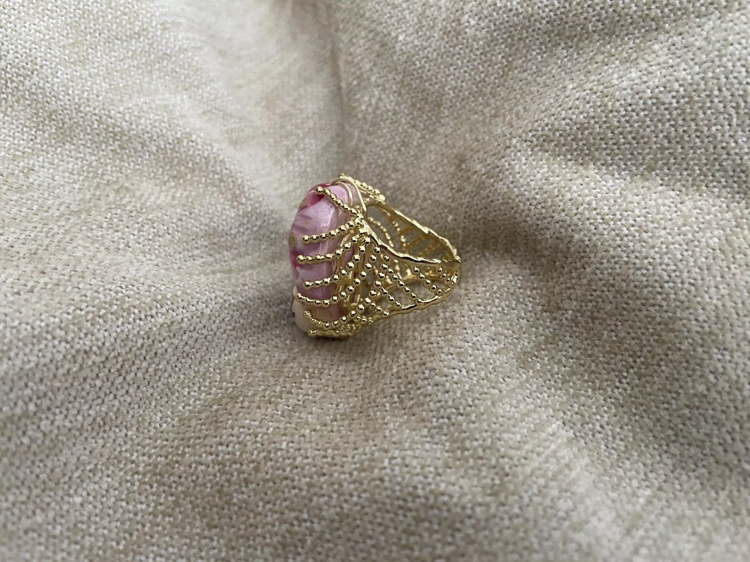 Anello Testa di moro, anello siciliano, anello ceramica di Caltagirone, anello maxi, anello regolabile, anello scultura.